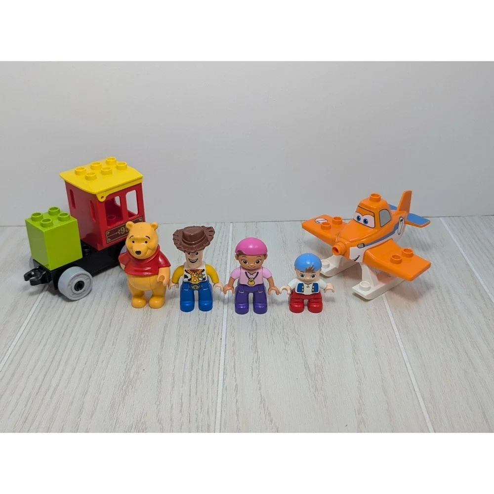 LEGO Duplo‎ Disney parts figures Pooh Woody Toy Story train car Dusty plane Jake